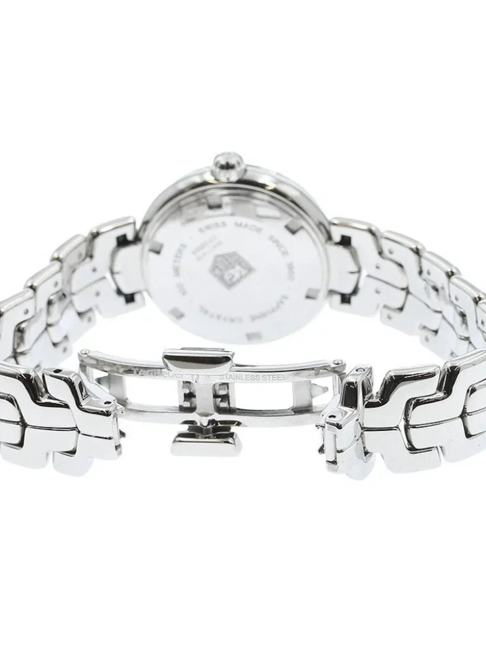 TAG HEUER Link WAT1418 11P Diamond Date purple Dial Quartz Ladies Watch_965127